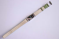 DKNY Rectangular de plata reloj para mujeres con brazalete verde