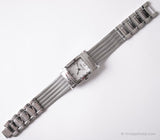 Vintage Silver-tone Kenneth Cole Reaction Square-dial Watch for Women