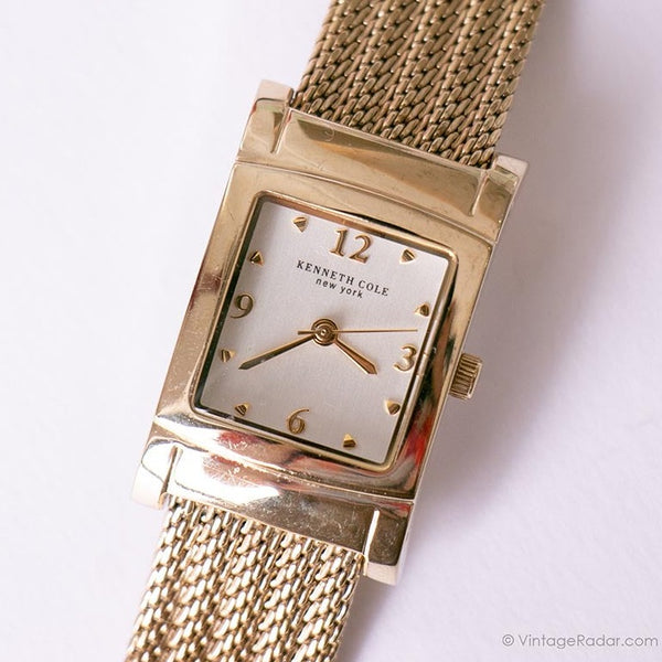 Goldton-Edelstahl Kenneth Cole Uhr | Damen Vintage Quarz Uhr