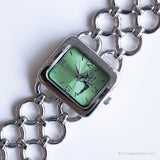 Vintage Silver-tone Rectangular Disney Watch | Tinker Bell Wristwatch