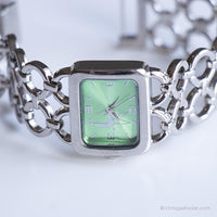 Rectangular de tono plateado vintage Disney reloj | Tinker Bell Reloj de pulsera