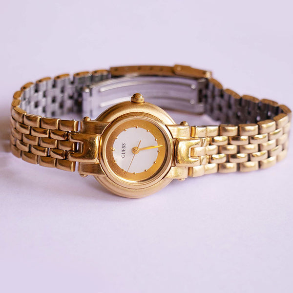 Luxusgold-Ton Guess Uhr Für Frauen mit Goldtonarmband