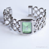 Vintage Silver-tone Rectangular Disney Watch | Tinker Bell Wristwatch