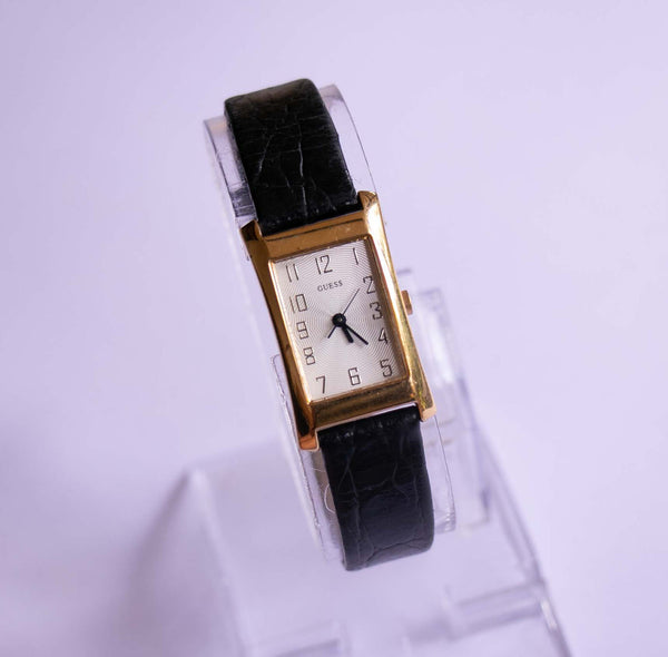 Guess Rectangular Gold-tone Watch for Women | Guess Quartz Watch ...