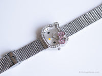 Hello Kitty de tono plateado vintage reloj | Acero inoxidable reloj para ella