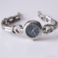 Vintage Tiny Watch da Relic | Orologio in acciaio inossidabile a quadrante blu da donna