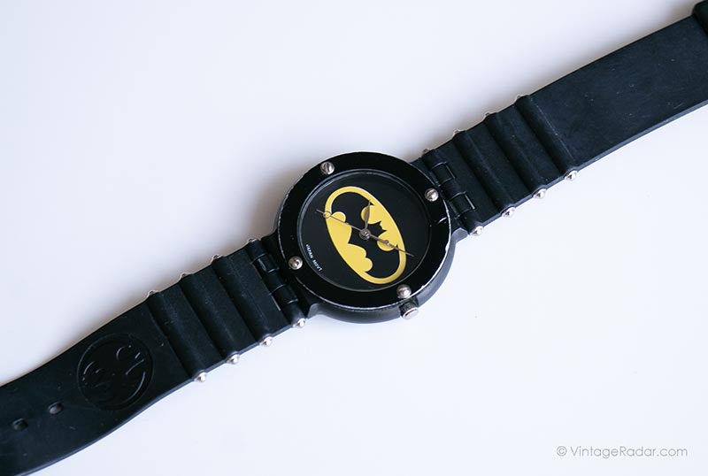 Vintage Black Batman Watch | Retro DC Comics Wristwatch – Vintage Radar