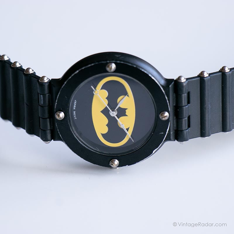 Vintage Black Batman Watch | Retro DC Comics Wristwatch – Vintage Radar