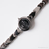 Antiguo Relic Mini reloj para damas | Tono plateado de dial redondo reloj
