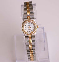 Elegant Anne Klein Uhr mit weißen Edelsteinen | Vintage Designer Uhr