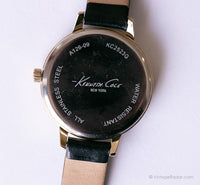 Vintage Black-dial Kenneth Cole Ladies Dress Watch with Gemstones