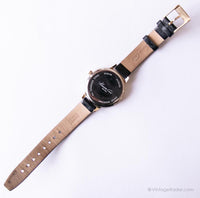 Vintage Black-Dial Kenneth Cole Damenkleid Uhr mit Edelsteinen