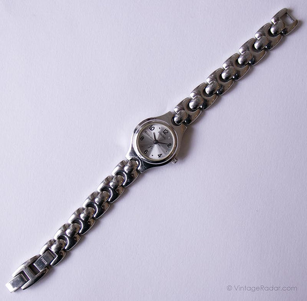 fossil ladies dress watch Blingy Ladies Fossil Golden Crystal Accented Bezel Date Dress Watch ES-2787