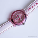Vintage Pink Superman Uhr für sie | Superhelden -Damen Armbanduhr