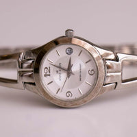 Vintage Minimalist Silver-tone Anne Klein Watch | Ladies Date Watch