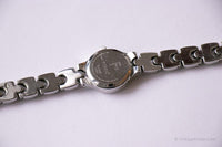 Tono plateado vintage Fossil reloj para mujeres | Vestido de damas pequeñas reloj