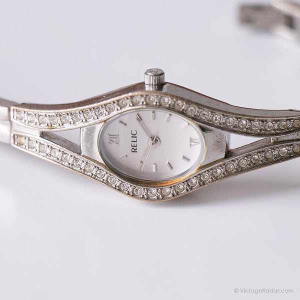 Jahrgang Relic Kleid Uhr für Damen | Elegantes Stahlarmband Uhr
