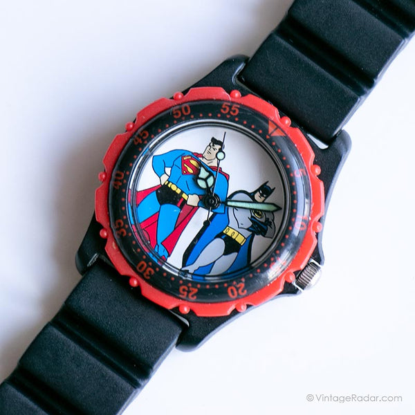 Vintage Superhero Wristwatch | Superman and Batman Watch