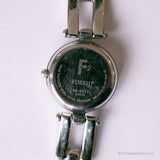 Tono plateado vintage Fossil F2 reloj para ella | Fossil Cuarzo reloj para damas