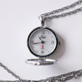 Antiguo Relic Medallón reloj | Damas de dial perla collar rosa reloj