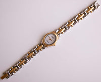 صغير الحجم Anne Klein II Diamond Watch مع Pearly Dial | ساعة مصممة خمر