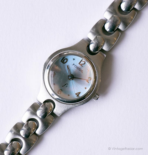 Reflective Blue Dial Fossil Ladies Watch | Vintage Ladies Occasion Watch