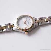 Vintage Relic Two-tone Date Watch | Elegant Round Dial Watch for Her