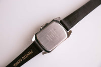 Tono plateado vintage Anne Klein reloj para mujeres con dial rectangular
