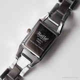 Vintage rectangular Relic reloj | Damas de acero inoxidable reloj