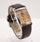 Vintage PCA Deutsche Unisex Uhren | Braunes Leder Uhr Gurt