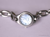 Klassisches blaues Dial Fossil Damen Uhr | Vintage Silver-Tone-Kleid Uhr für Sie