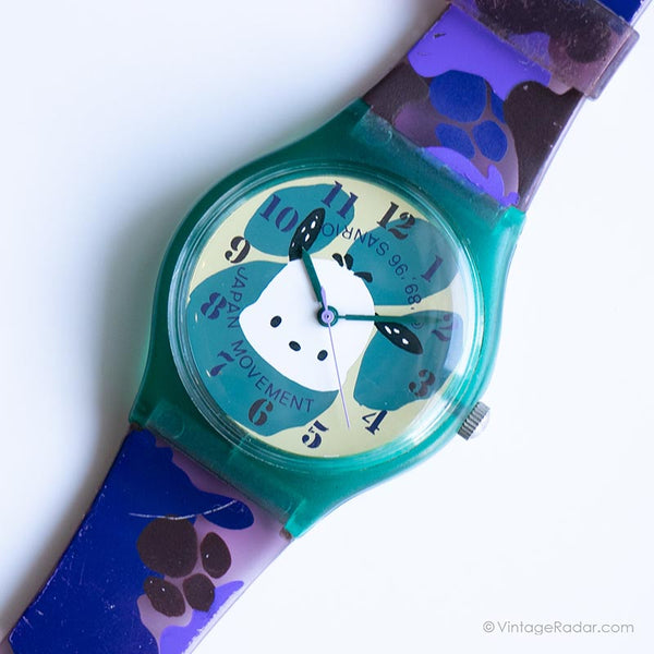 Vintage Green Hello Kitty Uhr | Pochacco Armbanduhr für Damen