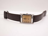 Vintage PCA Deutsche Unisex Uhren | Braunes Leder Uhr Gurt