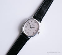 Bureau Adora vintage montre | Quartz suisse à tons argentés montre pour elle