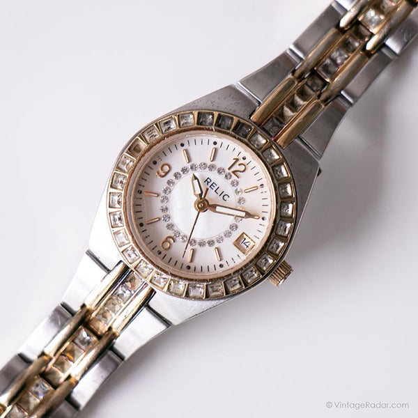 Ancien Relic Luxe montre Pour les femmes | Date de bracelet avec cristaux