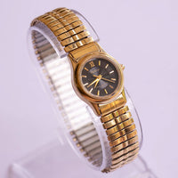 Schwarzes Zifferblatt Gold-Ton Armitron Uhr | Beste Luxus -Damenuhren