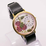 Floral vintage Marie Lourdes Quartz montre | Floral surdimensionné montre