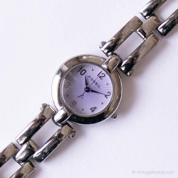 Purple-Dial Fossil F2 Watch for Women | Vintage Fossil Designer Watch