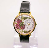 Vintage Floral Marie Lourdes Quarz Uhr | Übergroße Blumen Uhr