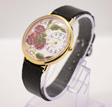 Cuarzo floral de Marie Lourdes reloj | Floral de gran tamaño reloj
