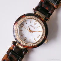 Orologio perle perle vintage Relic | Orologio di moda marrone con cristalli
