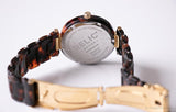 Cadran perlé vintage montre par Relic | Mode brune montre avec des cristaux