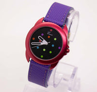 Hipster emes coloré montre | Quartz multicolore arc-en-ciel unisexe montre