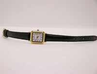 Einfacher rechteckiger kleiner Gold-Ton Uhr | Jahrgang Uhr Speichern