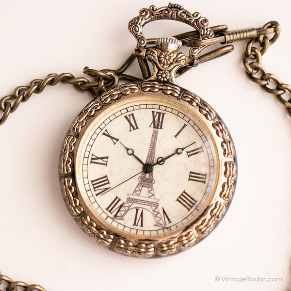 Vintage Eiffelturmtasche Uhr | Elegante Weste Uhr
