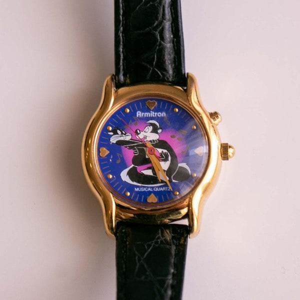 Rara cosecha Armitron Pepe Le Pew Musical reloj | Looney Tunes reloj
