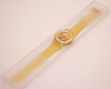 1990 Vintage Swatch Golden Jelly GZ115 orologio con quadrante scheletro