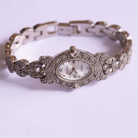 Art Deco de plata Armitron reloj | Cuarzo de damas elegante reloj