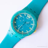 2012 Swatch SUSL400 Säureabfall Uhr | Vintage Blue Swatch Chrono
