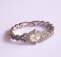 Art Deco de plata Armitron reloj | Cuarzo de damas elegante reloj